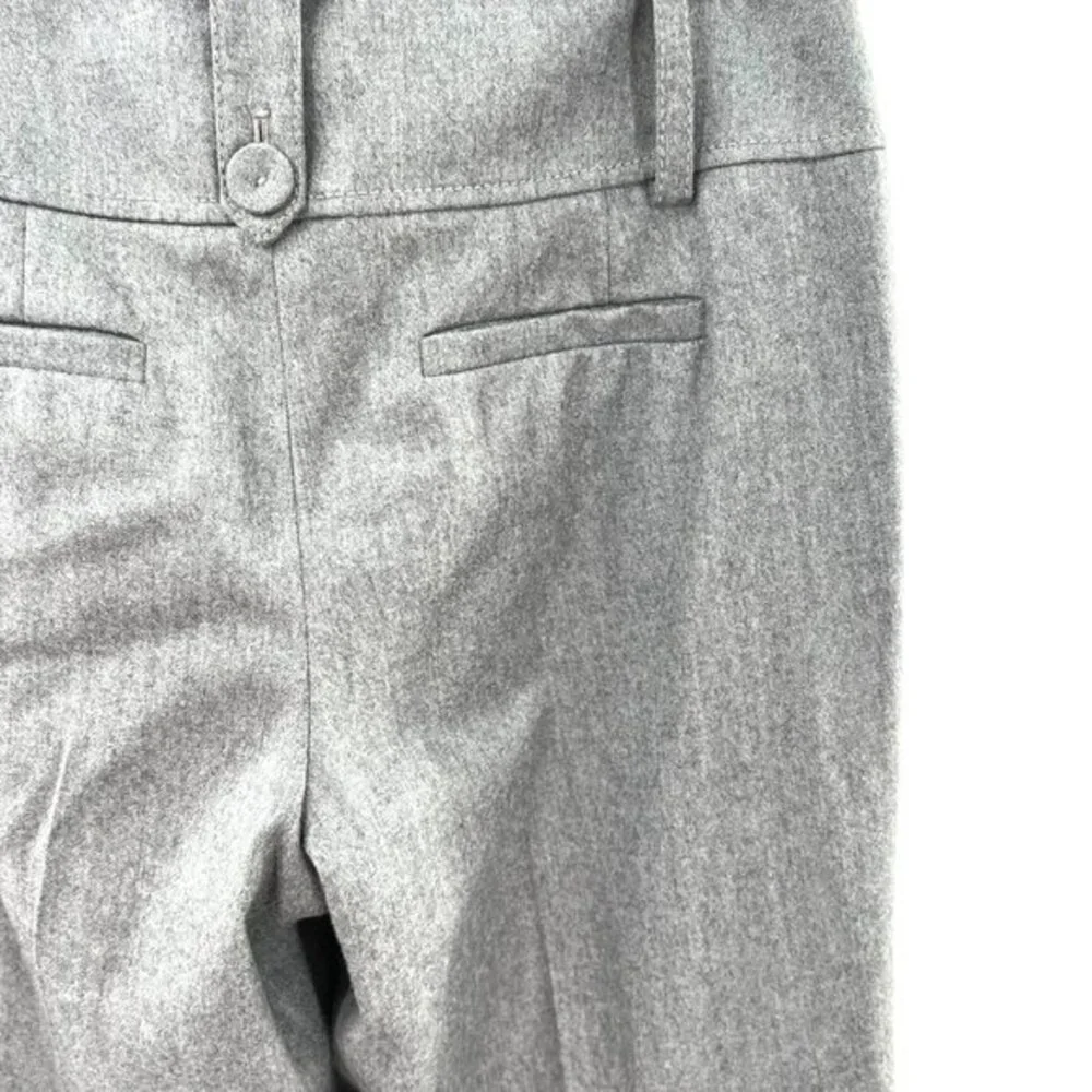 Ann Taylor mid rise grey wool wide leg‎ MARGO dress pants career work 4 READ